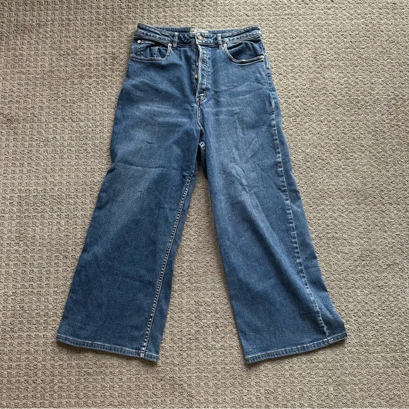 Free People Chalet High Waisted Wide Leg Jean Size 30 - Picture 2 of 5